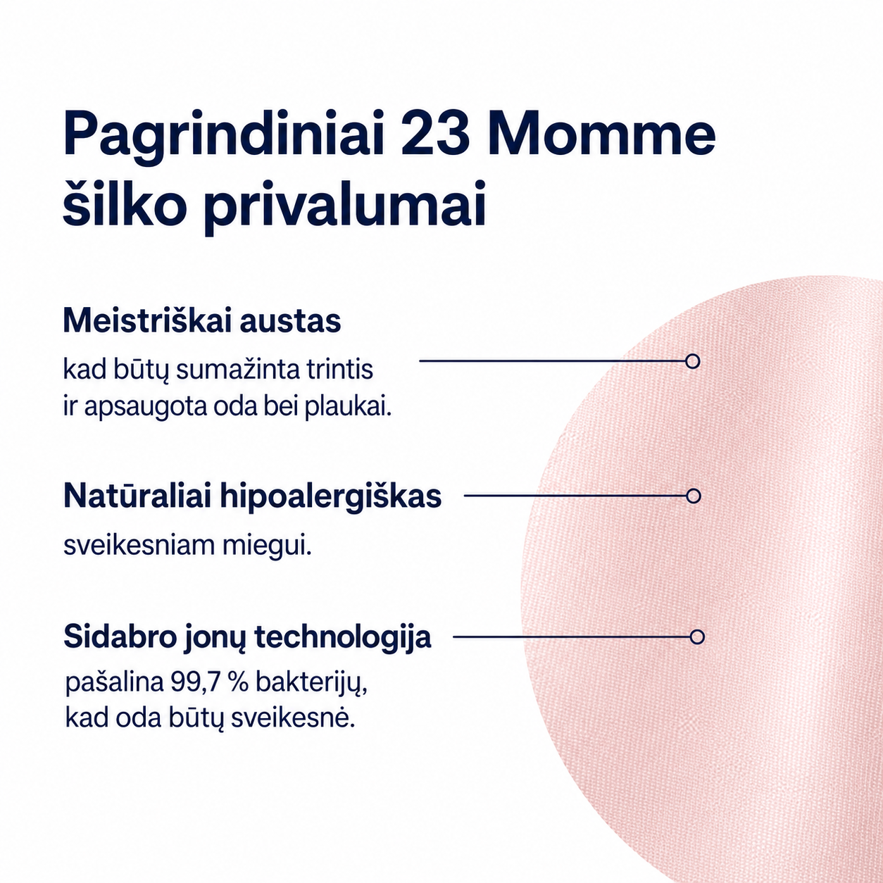 Mulberry šilko pagalvės užvalkalas